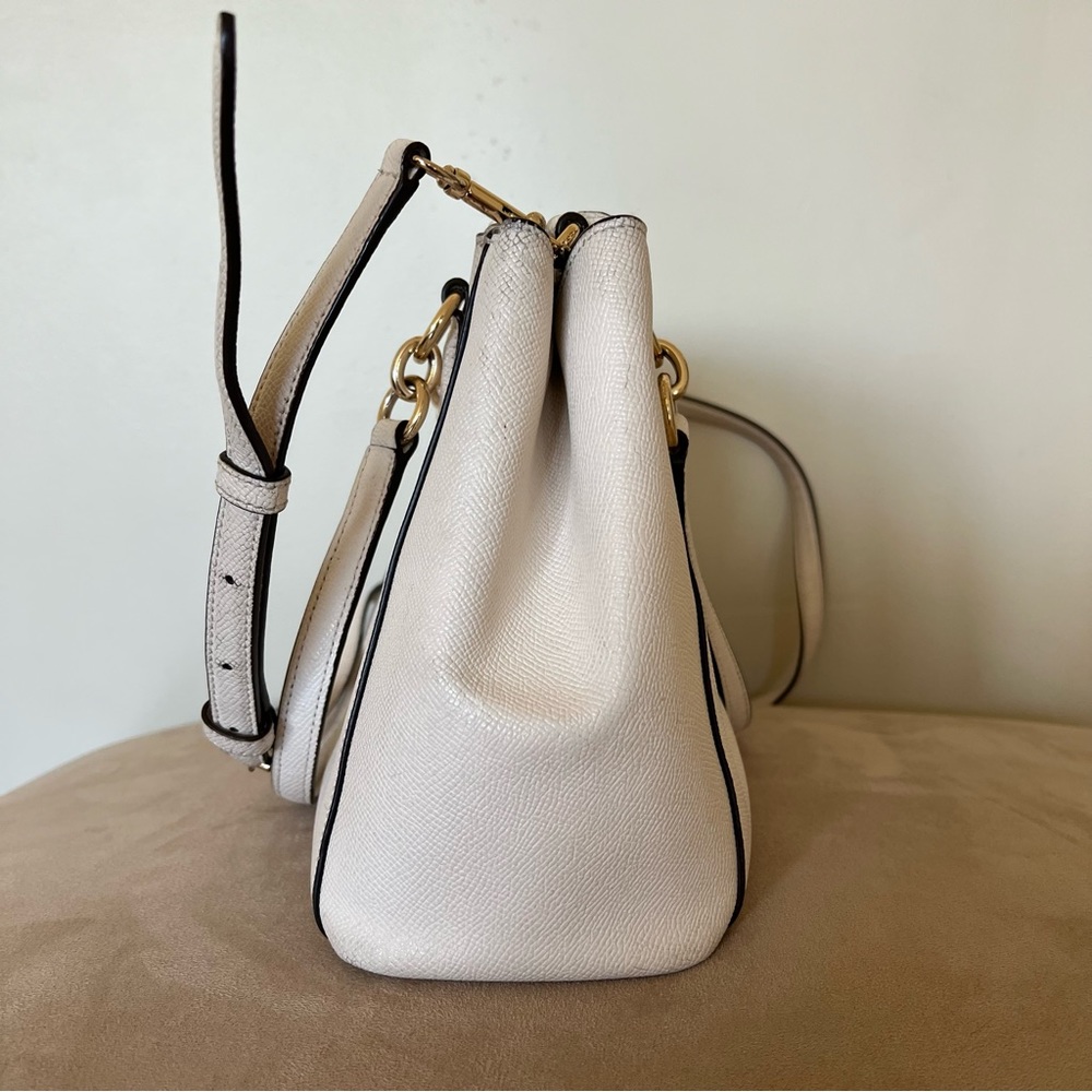 COACH NEW YORK Crossbody and Shoulder Bag with Gold Hardware- Cream Color - Picture 4 of 9